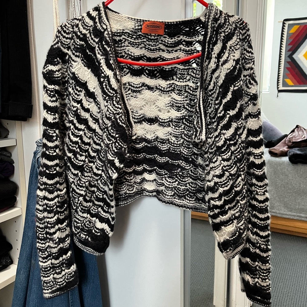 Missoni cashmere, thick yarn, shrug - size 44